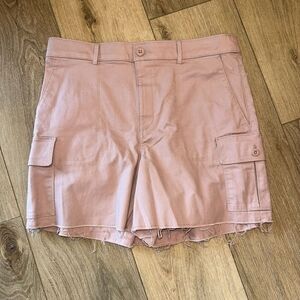 Loft Women's Size 6 Cargo Shorts Cut Off Mid Rise‎ 4"Inseam Rose Shorts